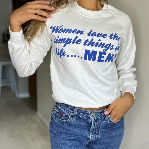 Vintage 90s funny graphic crewneck women’s size small. - Picture 1 of 6
